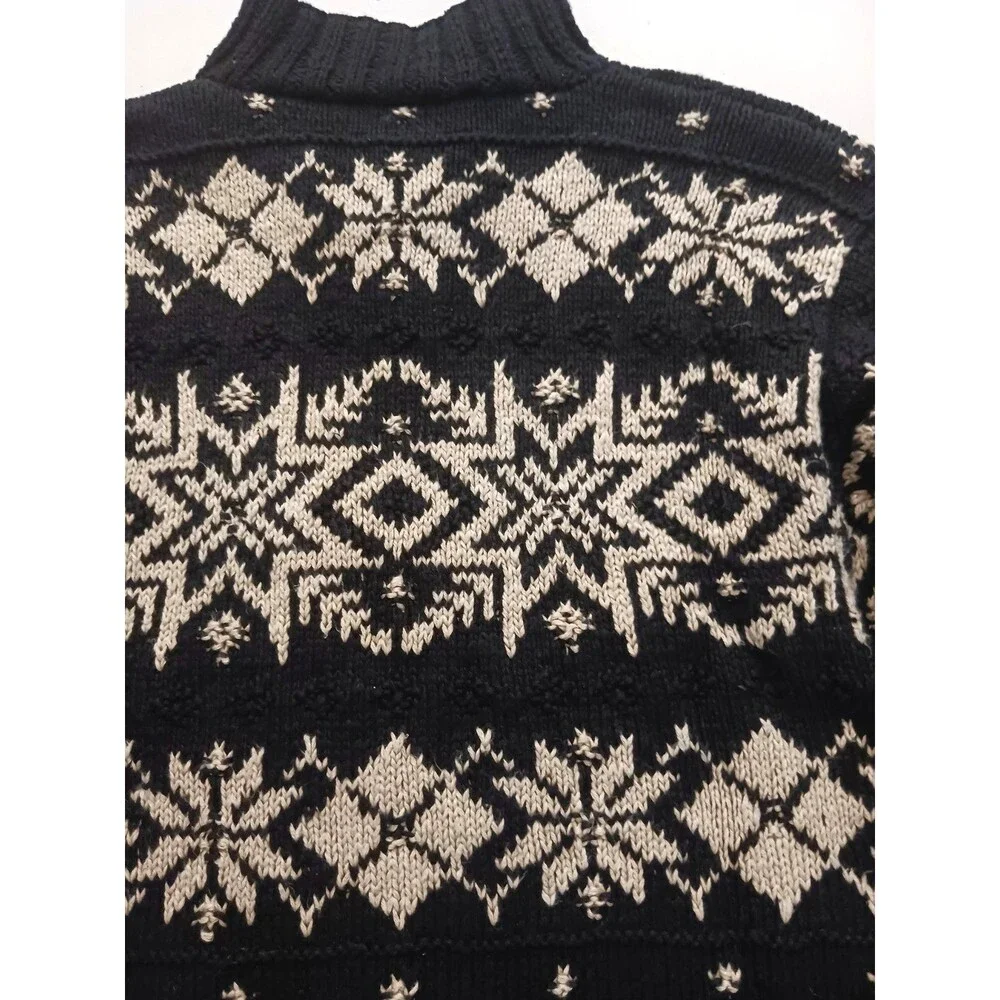 VTG Lauren Ralph Lauren Handknit Linen Cotton Nordic Pullover Sweater P/S